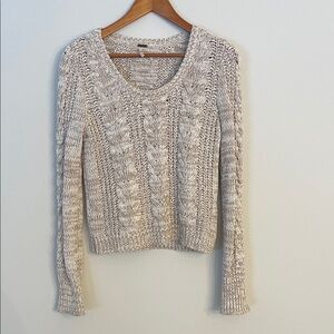 Free People Knit blush and cream sweater size small